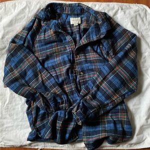 American eagle multi colored striped flannel